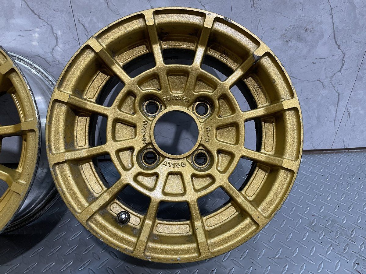 旧車ホイール BS POTENZA RALLY R-3 ポテンザ ラリー 13インチ 4本 5.5J4HPCD114.3 20 当時物 ゴールド MHX014 FFCRYSTALESIA_COM