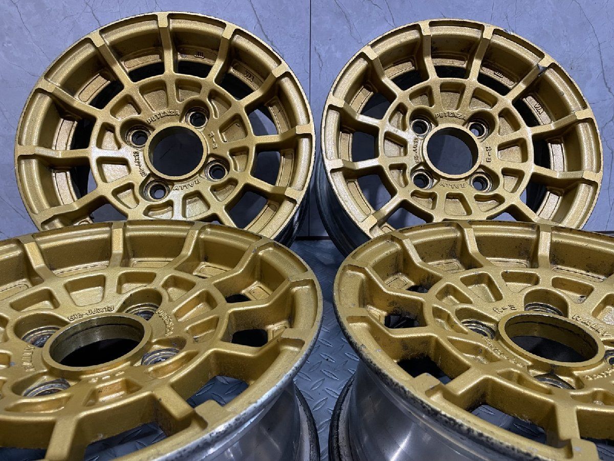 旧車ホイール BS POTENZA RALLY R-3 ポテンザ ラリー 13インチ 4本 5.5J4HPCD114.3 20 当時物 ゴールド MHX014