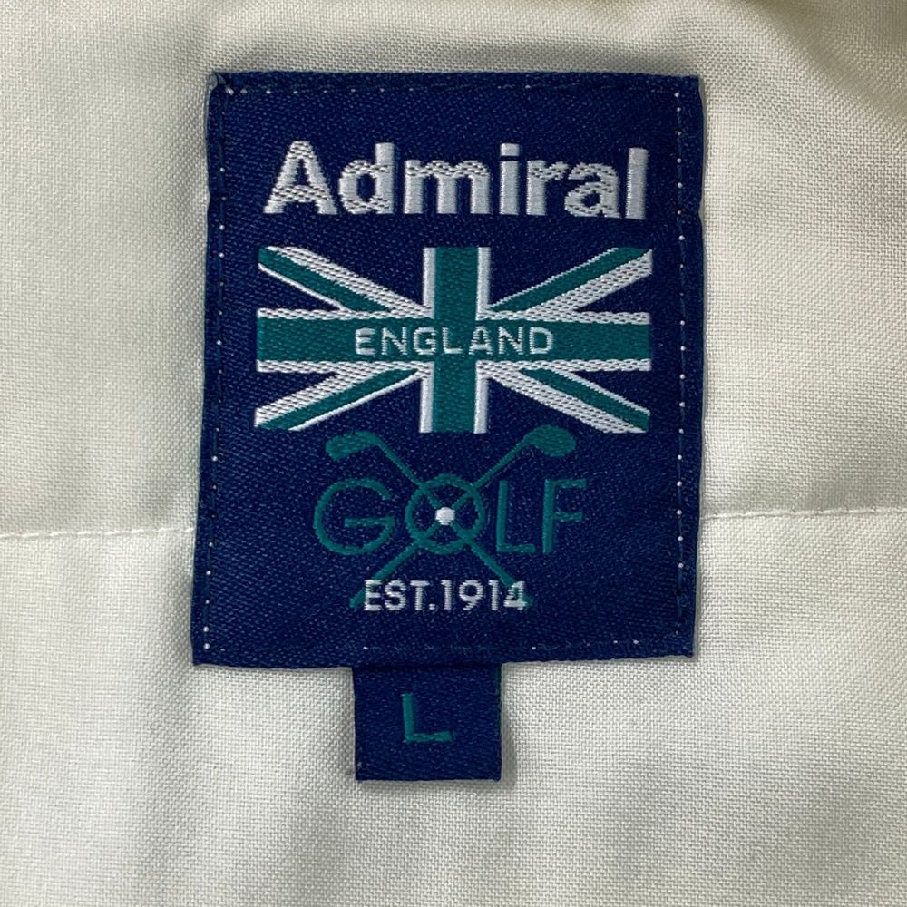 サイズ：L ADMIRAL アドミラル 長袖 中綿ブルゾン ジャケット ホワイト