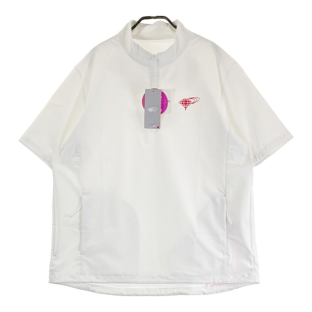 サイズ L BEAMS GOLF ビームスゴルフ モデル ハーフジップ 半袖ブルゾン ジャケット ホワイト系 240101544051 ゴルフウェア メンズ ストスト