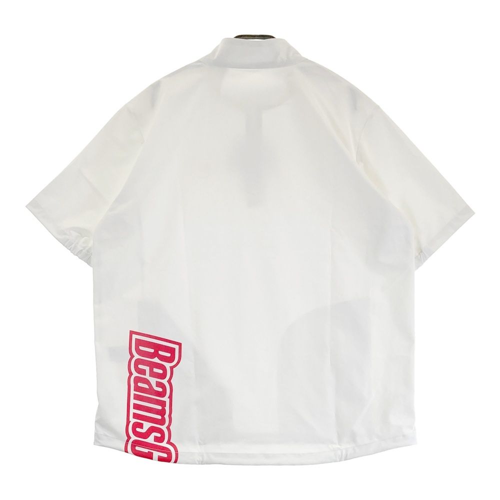 サイズ L BEAMS GOLF ビームスゴルフ モデル ハーフジップ 半袖ブルゾン ジャケット ホワイト系 240101544051 ゴルフウェア メンズ ストスト