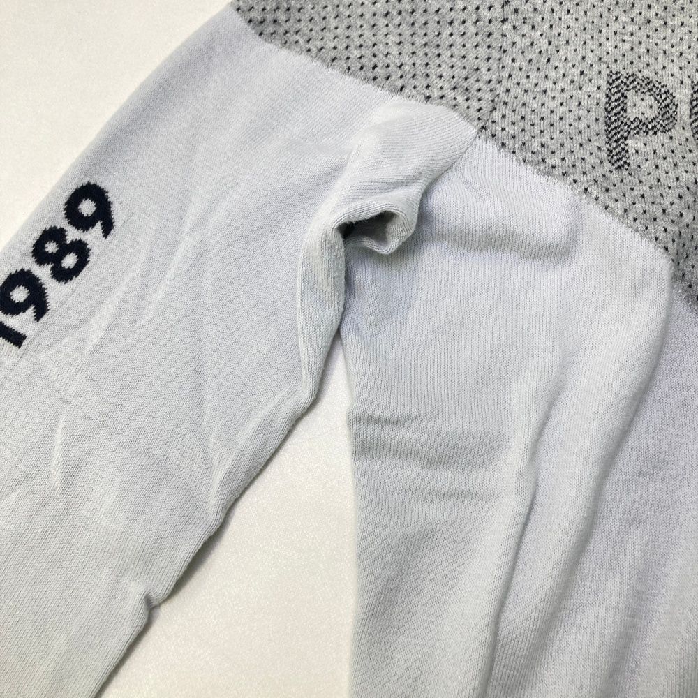 【お中元ギフト】 サイズ 0 PEARLY GATES パーリーゲイツ モデル 長袖 タートルネック ニットセーター グレー系 240101544752 ゴルフウェア レディース ストスト