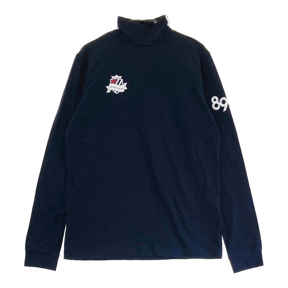 サイズ 2 PEARLY GATES パーリーゲイツ モデル ハイネック 長袖Tシャツ ネイビー系 240101545177 ゴルフウェア レディース ストスト