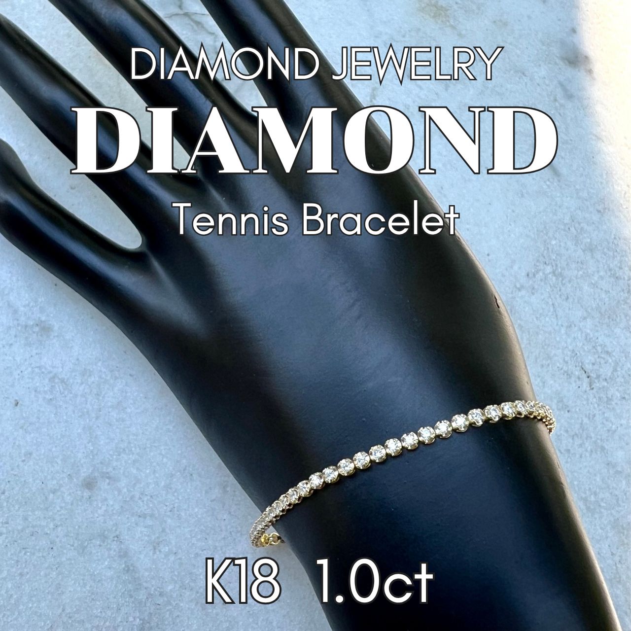 超人気！K18 ダイヤモンドテニスブレスレット 1.0ct - メルカリ