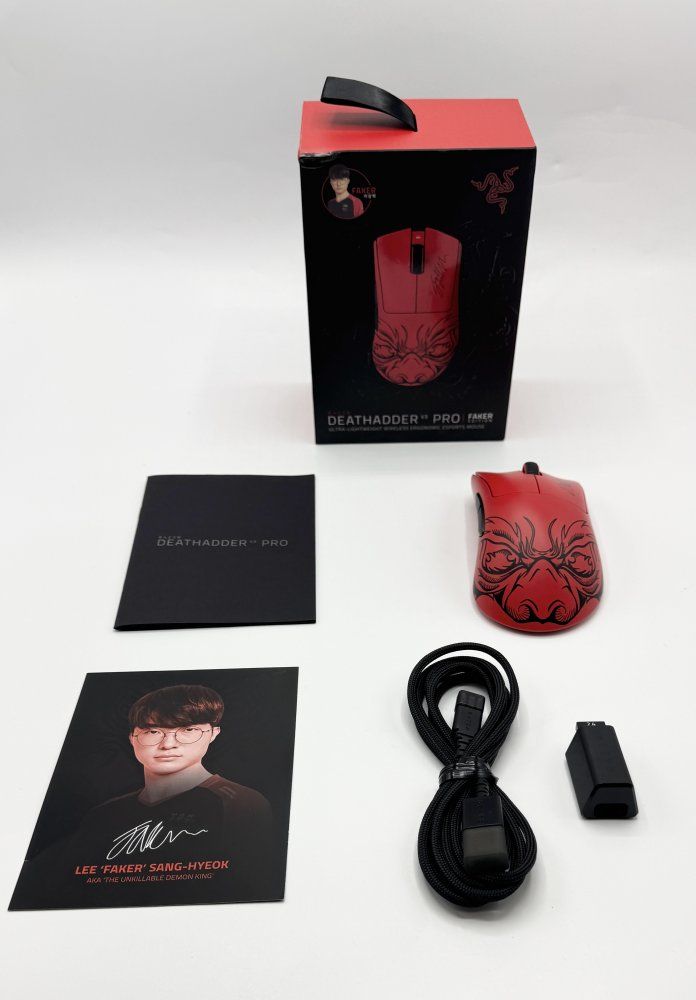 Razer レイザー DeathAdder V3 Pro Faker Edition ワイヤレスゲーミングマウス Focus Pro 30K