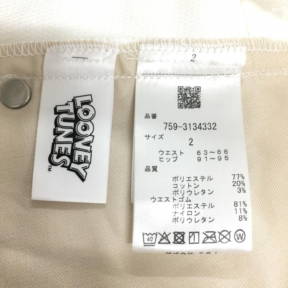 マスターバニー×LOONEYTUNES ストレッチスカート 白 レディース 2 L ゴルフウェア モデル MASTER BUNNY EDITION LLC-HASEGAWATOSO_COM