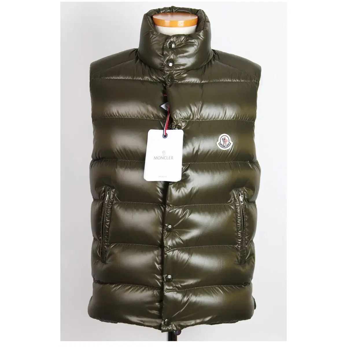 モンクレール モデル Tシャツ ダウン ベスト オリーブグリーン 0 90