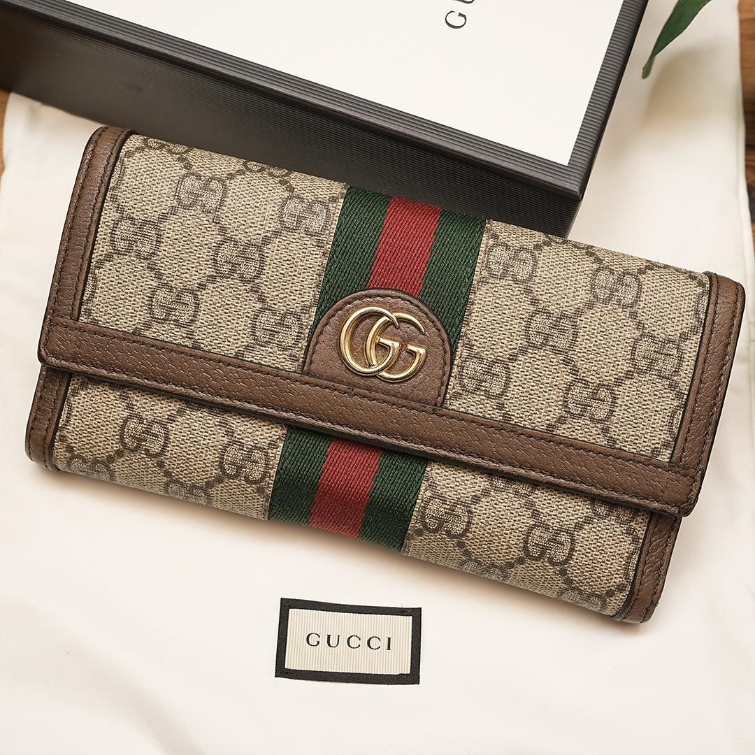 GUCCI グッチ 長財布 GGコンチネンタル シェリーライン オフィディア