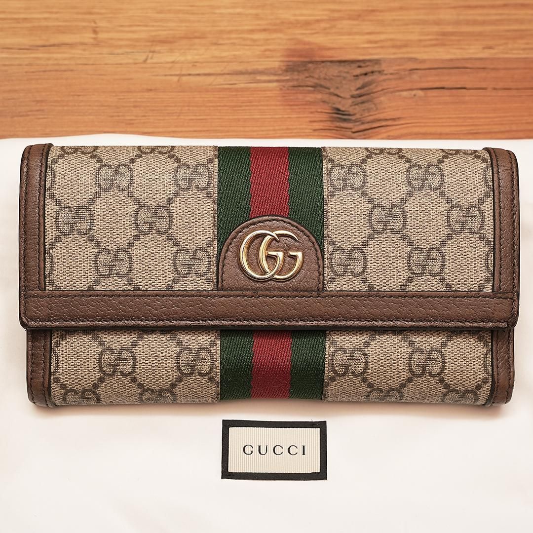 GUCCI グッチ 長財布 GGコンチネンタル シェリーライン オフィディア
