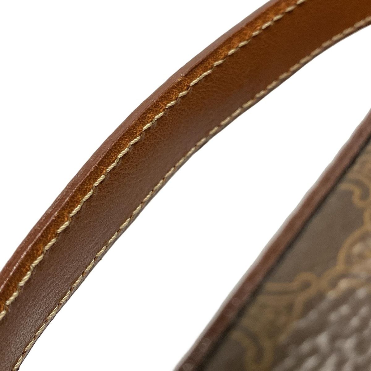 CELINE セリーヌ バニティバッグ マカダム柄 ダークブラウン×ブラウン レザー DECORATOM_COM_BR