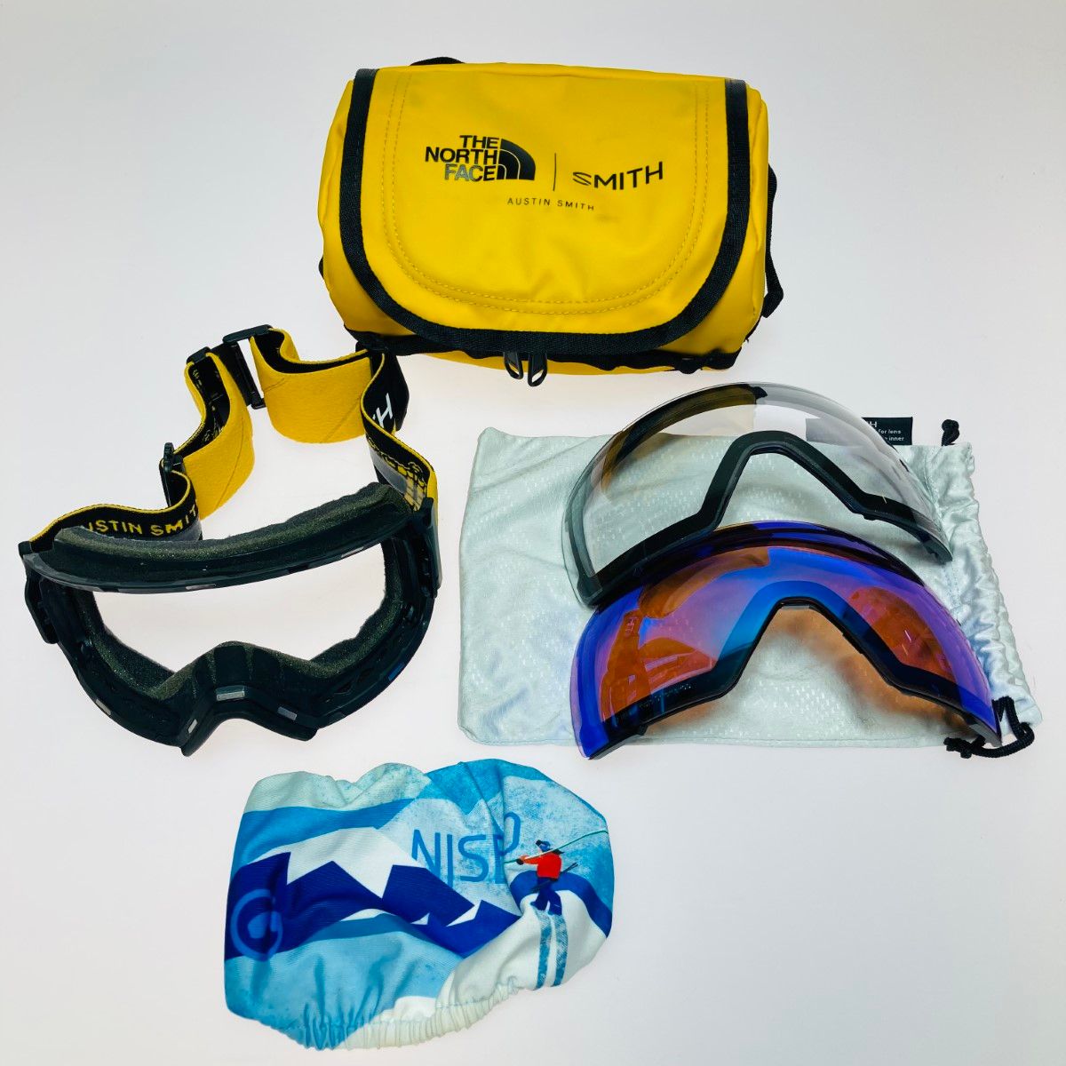 ◎◎THE NORTH FACE ザノースフェイス SMITH スミス コラボ I O MAG スノーゴーグル 収納ケース付 NF0A3LYD