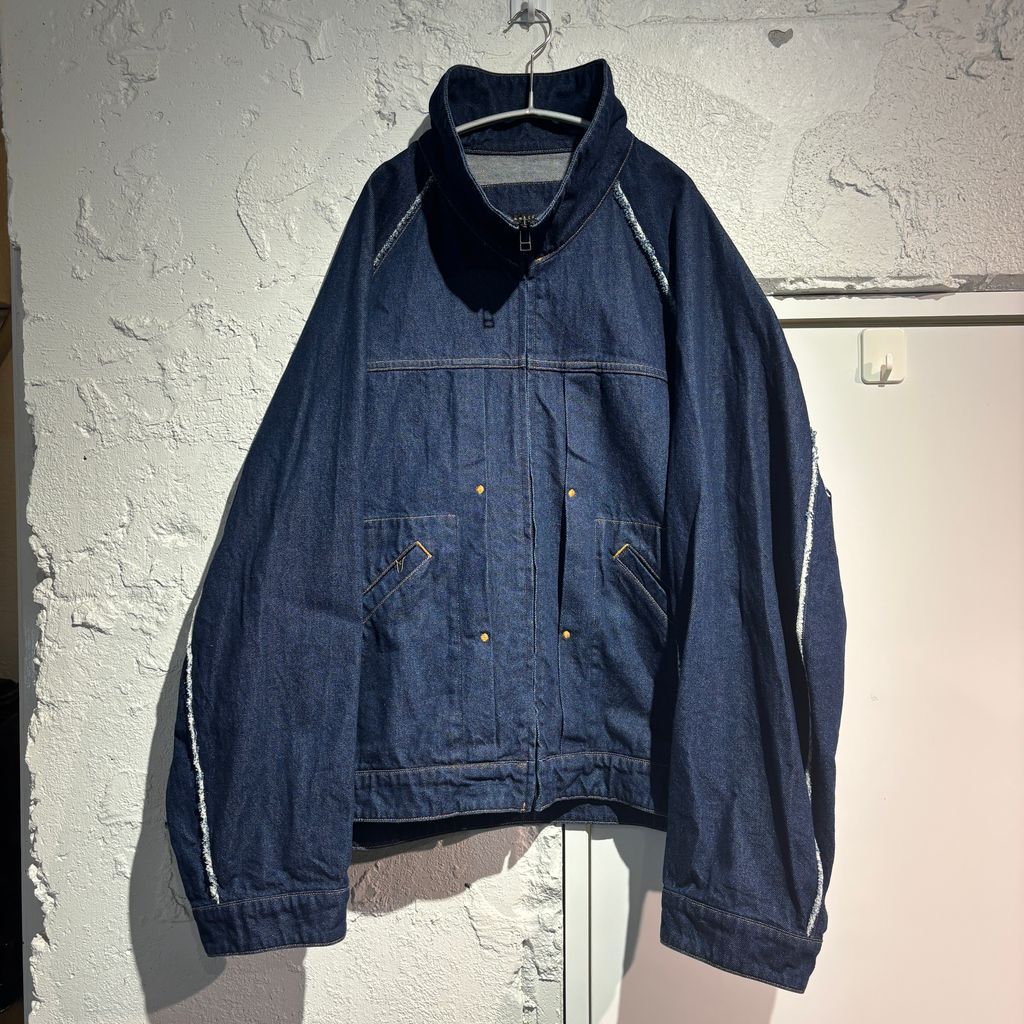 my beautiful landlet マイビューティフルランドレット 22SS 12oz DENIM ZIP JACKET デニムジャケット ブルー size 1 表参道A10