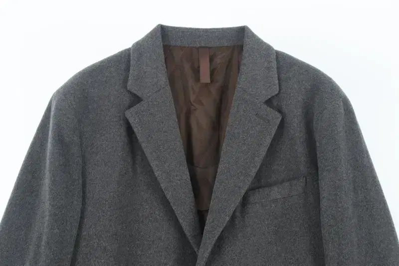 ディエムス MEN - 2XL カシミア ウール ブレンド トゥ ボタン コート