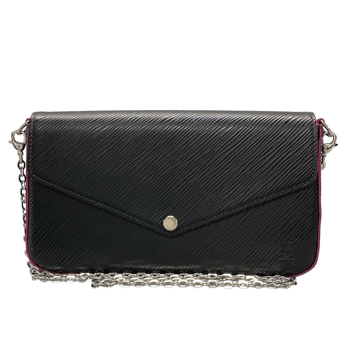 LOUIS VUITTON ルイヴィトン 財布 エピ ポシェットフェリーチェ M64579 ノワール×ホットピンク レザー
