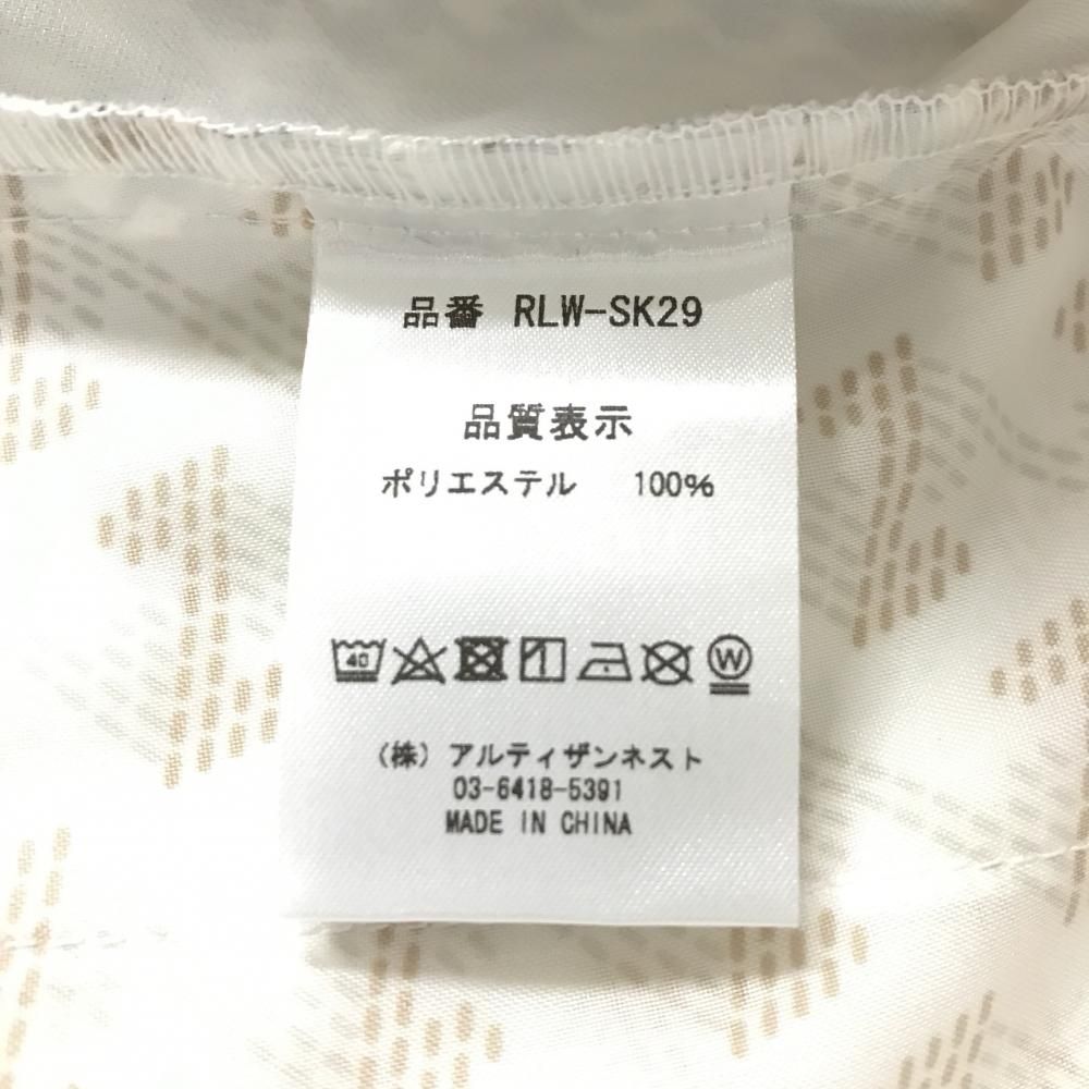 超美品】レザレクション スカート 白×グレー系 後面総柄 裏地付