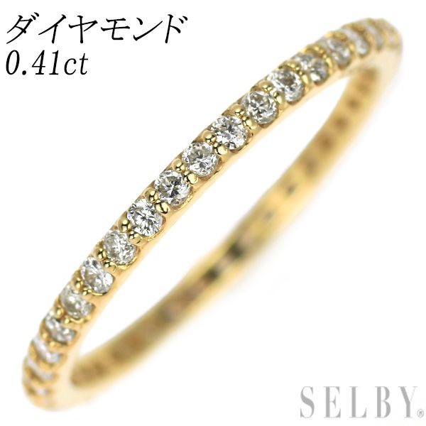 新品 K18YG ダイヤモンド リング 0.41ct フルエタニティ - メルカリ 