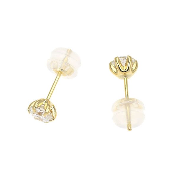 新品 K18YG ダイヤモンド ピアス 0.611ct H/J I1 Fair/Poor - メルカリ