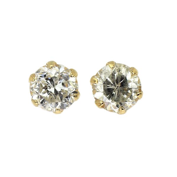 新品 K18YG ダイヤモンド ピアス 0.516ct H/J I1 Poor - メルカリ 