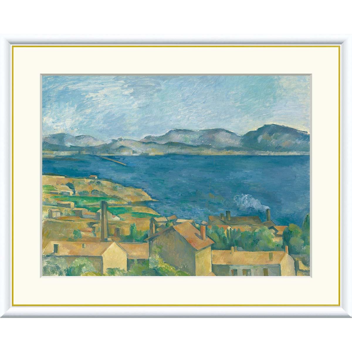 絵画 世界の名画 エスタックから眺めたマルセイユ湾 ポール・セザンヌ