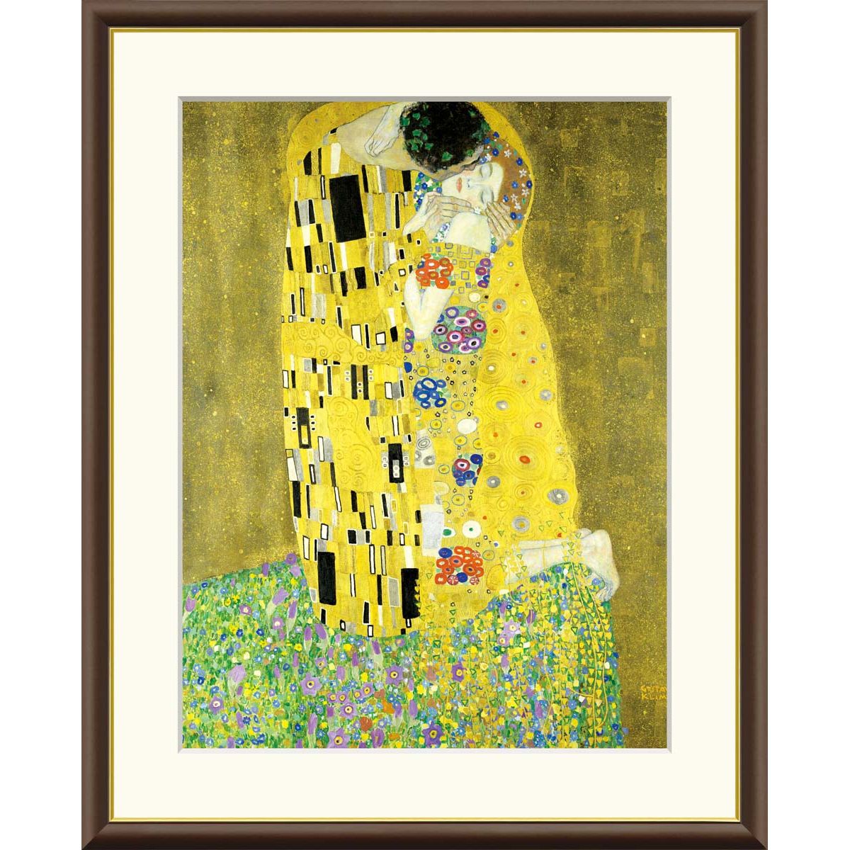 絵画 世界の名画 接吻 グスタフ・クリムト 額入り インテリア アート