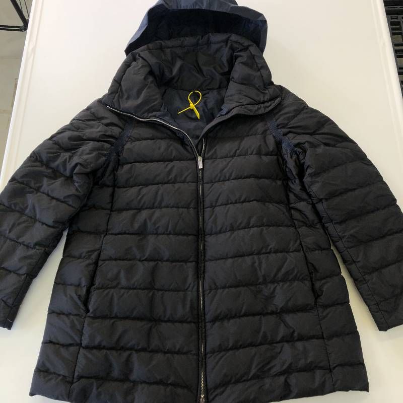 極美品 モンクレール モカ ブラック XS ダウンコート ロゴワッペン