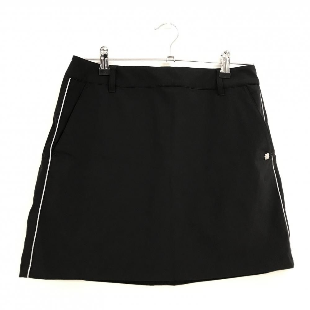 超 セントアンドリュース スカート 黒×シルバー サイドパイピングライン レディース L ゴルフウェア モデル St ANDREWS