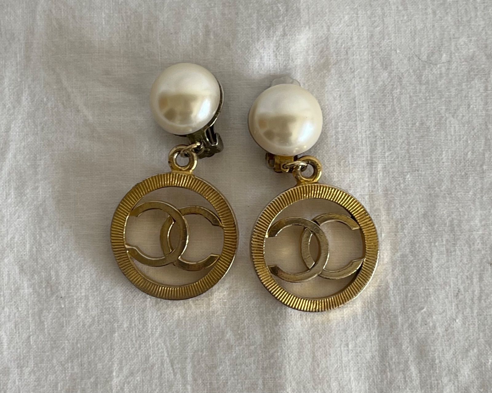 CHANEL シャネル ココマーク パール イヤリング ゴールド ヴィンテージ