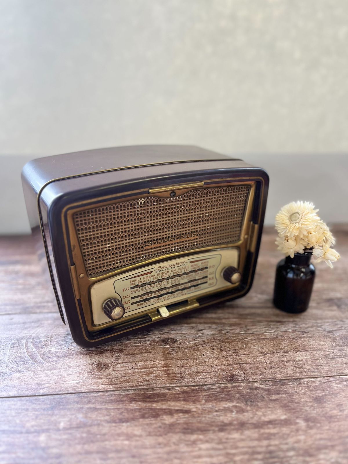 フランス アンティーク ラジオ SONNECLAIR 骨董品 店舗什器 ディスプレイ インテリア 雑貨 稀少
