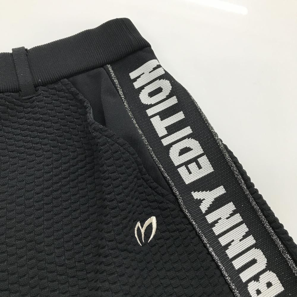 超 マスターバニー ニットスカート 黒×白 ウエストゴム サイドロゴ 裏地付 レディース 2 L ゴルフウェア MASTER BUNNY EDITION LLC-HASEGAWATOSO_COM