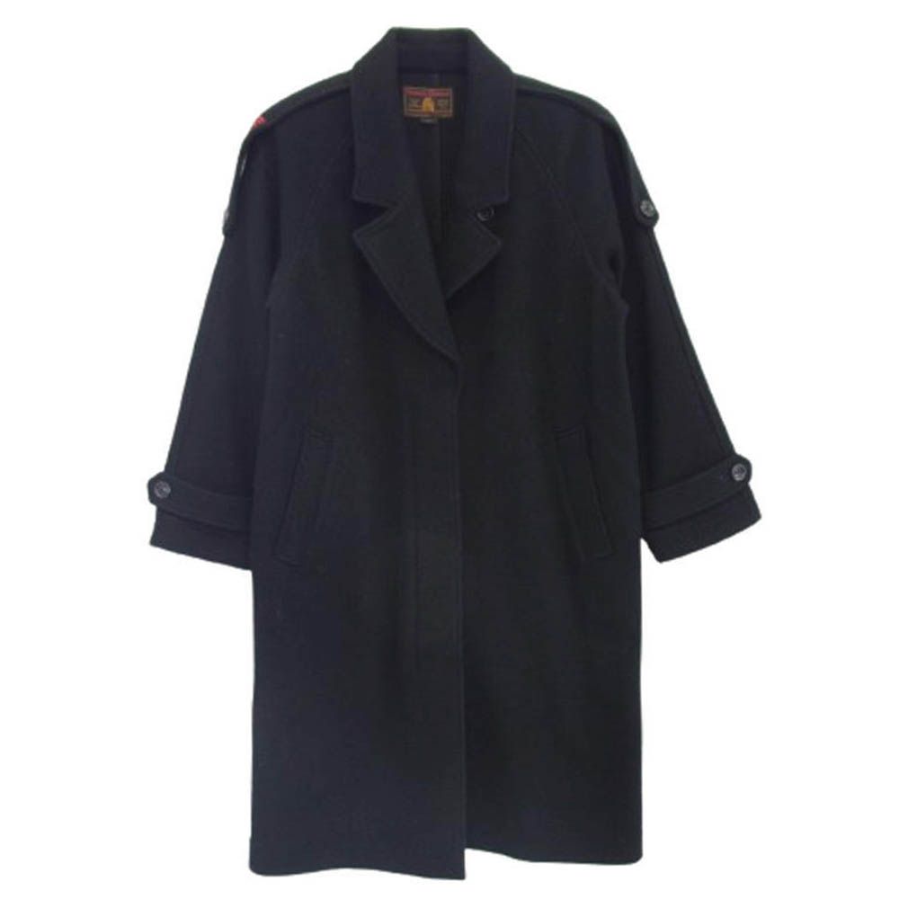 HYSTERIC GLAMOUR ヒステリックグラマー 01173AC03 BAD HYSTERIC刺繍 ウール チェスター ロング コート ブラック系 S