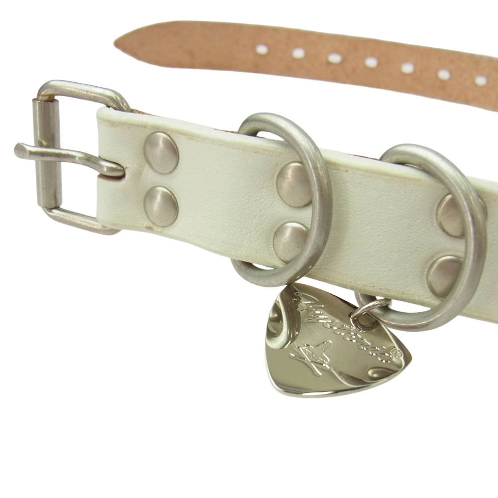 HYSTERIC GLAMOUR ヒステリックグラマー STUDS スタッズ レザー ドッグ チョーカー ホワイト系