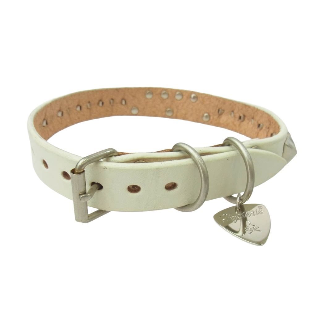 HYSTERIC GLAMOUR ヒステリックグラマー STUDS スタッズ レザー ドッグ チョーカー ホワイト系