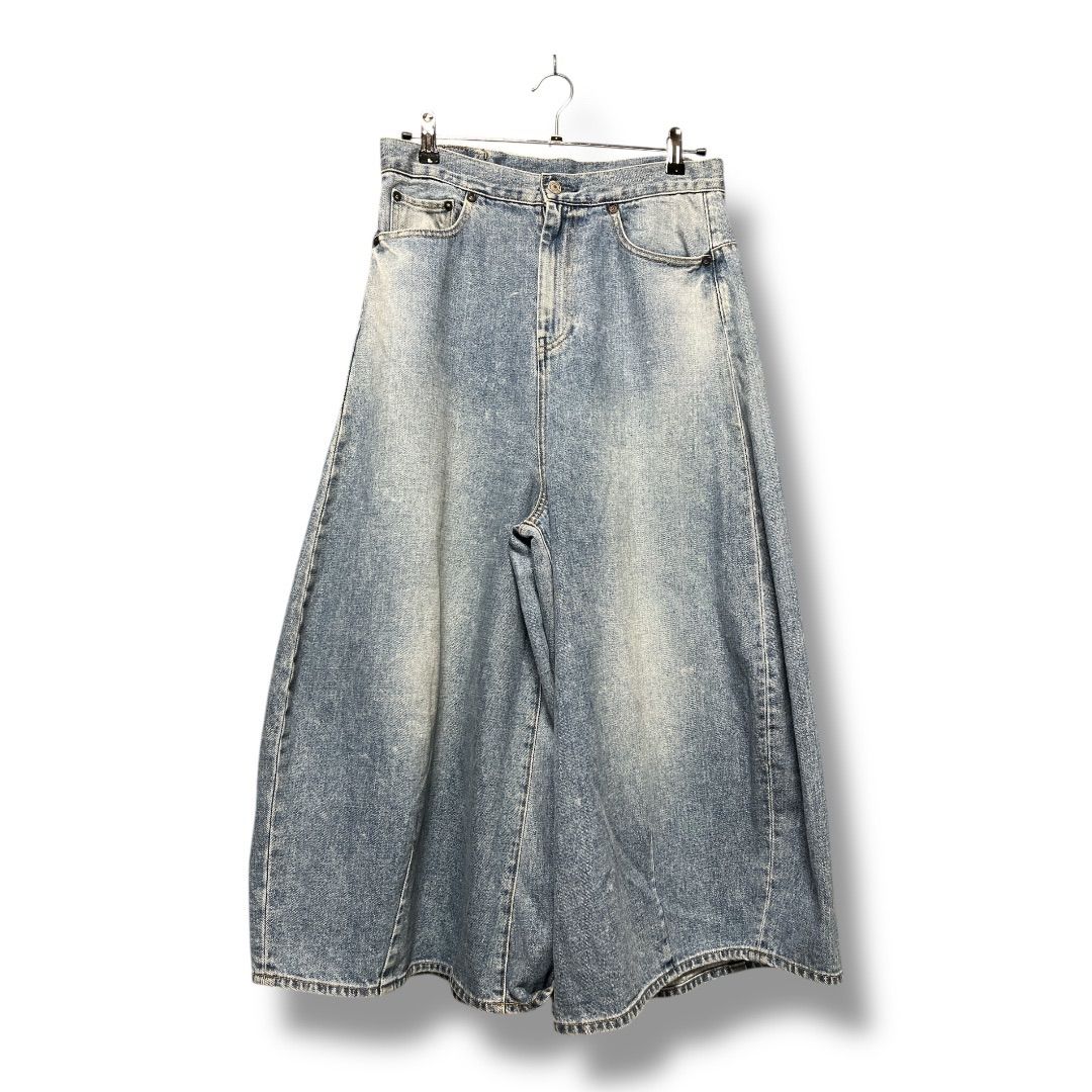 DEEP BLUE ディープブルー ヴィンテージルーズデニム ワイドパンツ 定価20900円 フ デニム ジーパン レディース サイズM アイスブルー 通年 ゴーゴー古着マルイ北千住店 19 No.K789