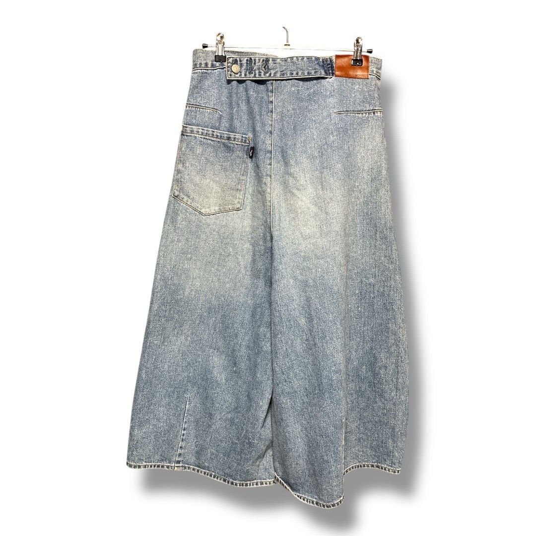 DEEP BLUE ディープブルー ヴィンテージルーズデニム ワイドパンツ 定価20900円 フ デニム ジーパン レディース サイズM アイスブルー 通年 ゴーゴー古着マルイ北千住店 19 No.K789