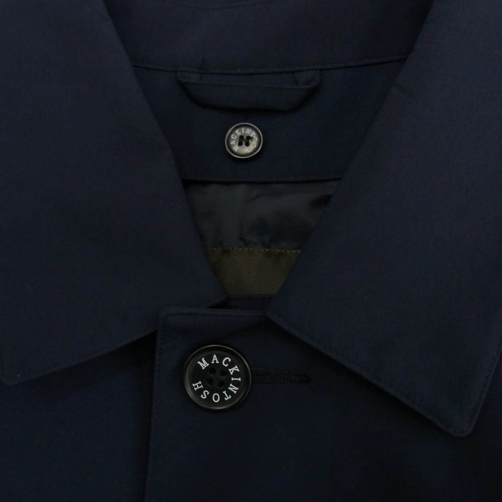 マッキントッシュ ダンケルド ステンカラー コート 銀ボタン ネイビー