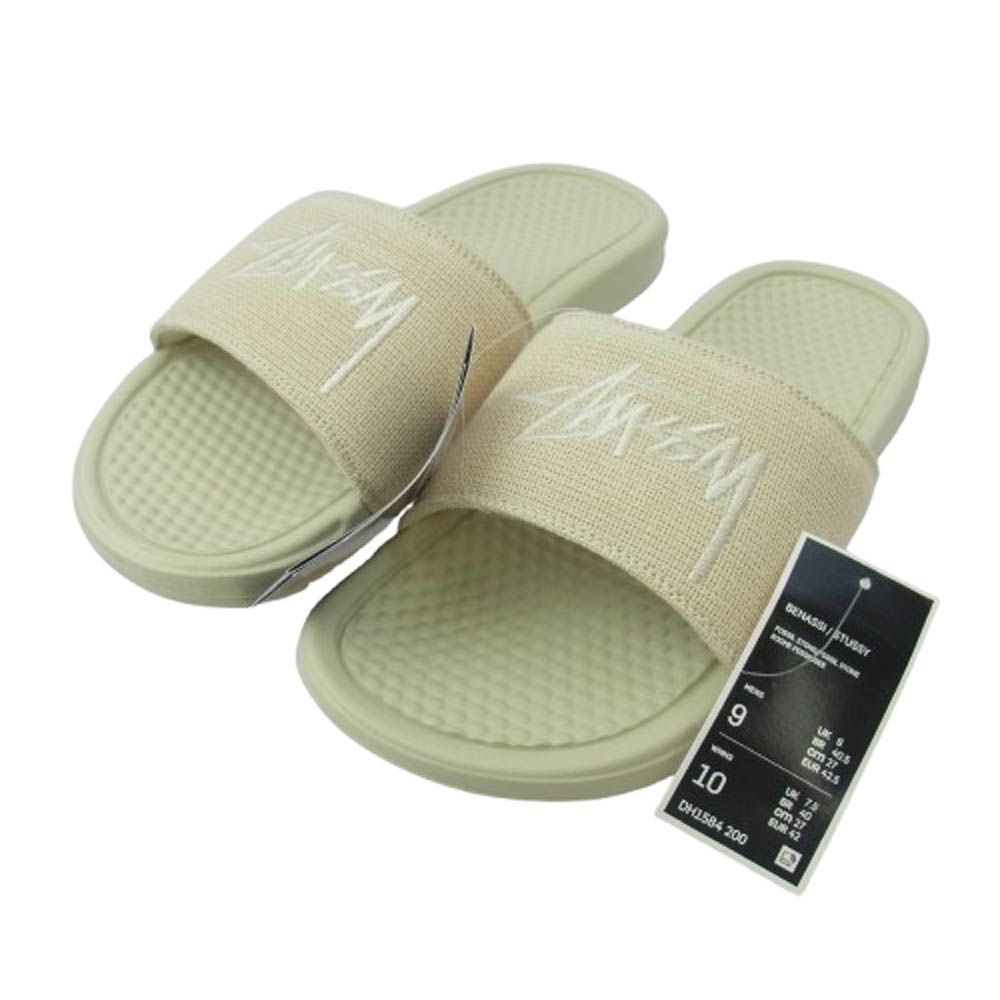 NIKE ナイキ DH1584-200 × STUSSY ステューシー BENASSI SLIDE STONE ベナッシ スライドストーン サンダル ベージュ系 27cm 新古品