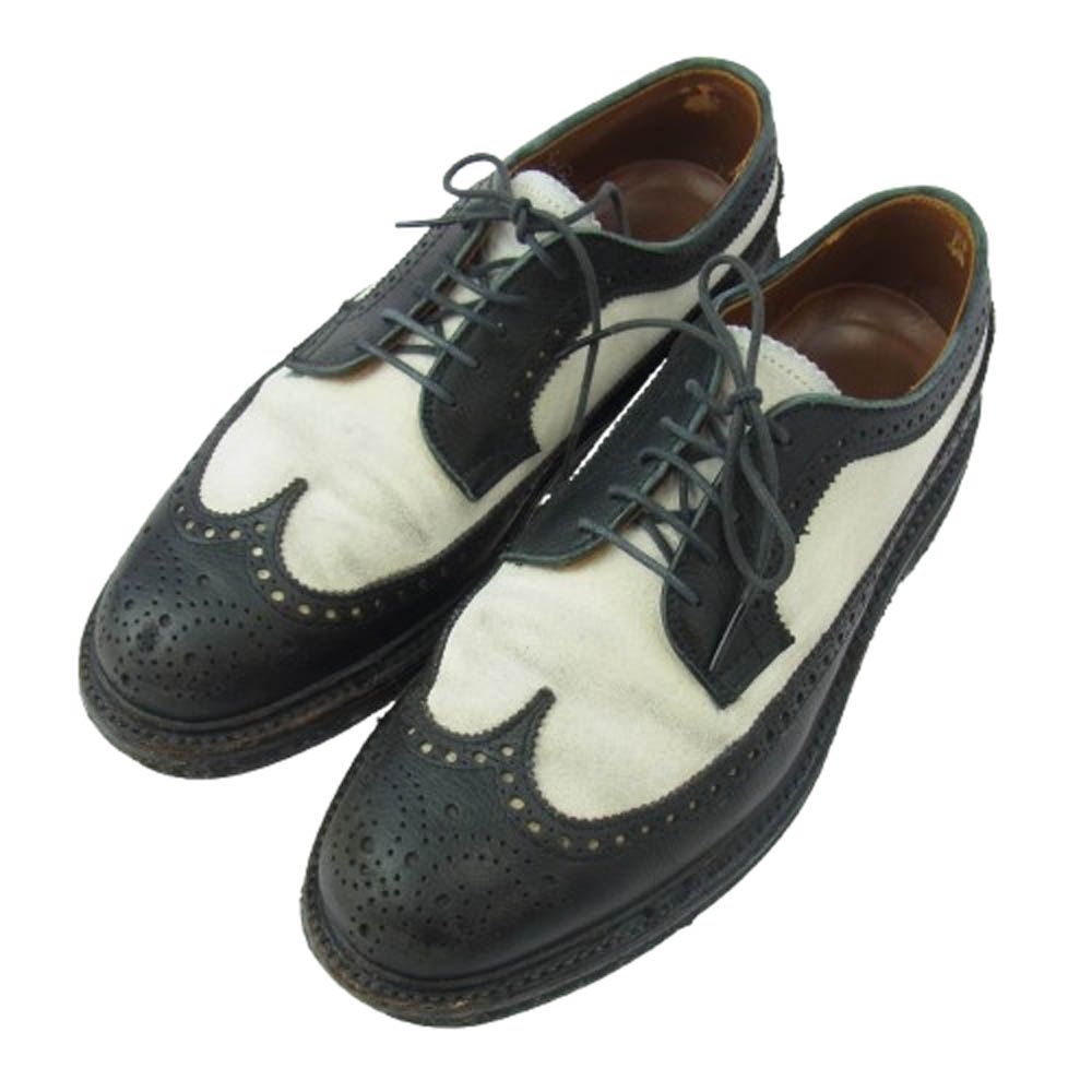 ALDEN オールデン 97670 BEAMS別注 ビームス別注 ロングウイングチップ スエード切替 レザー シューズ ブラック系 6