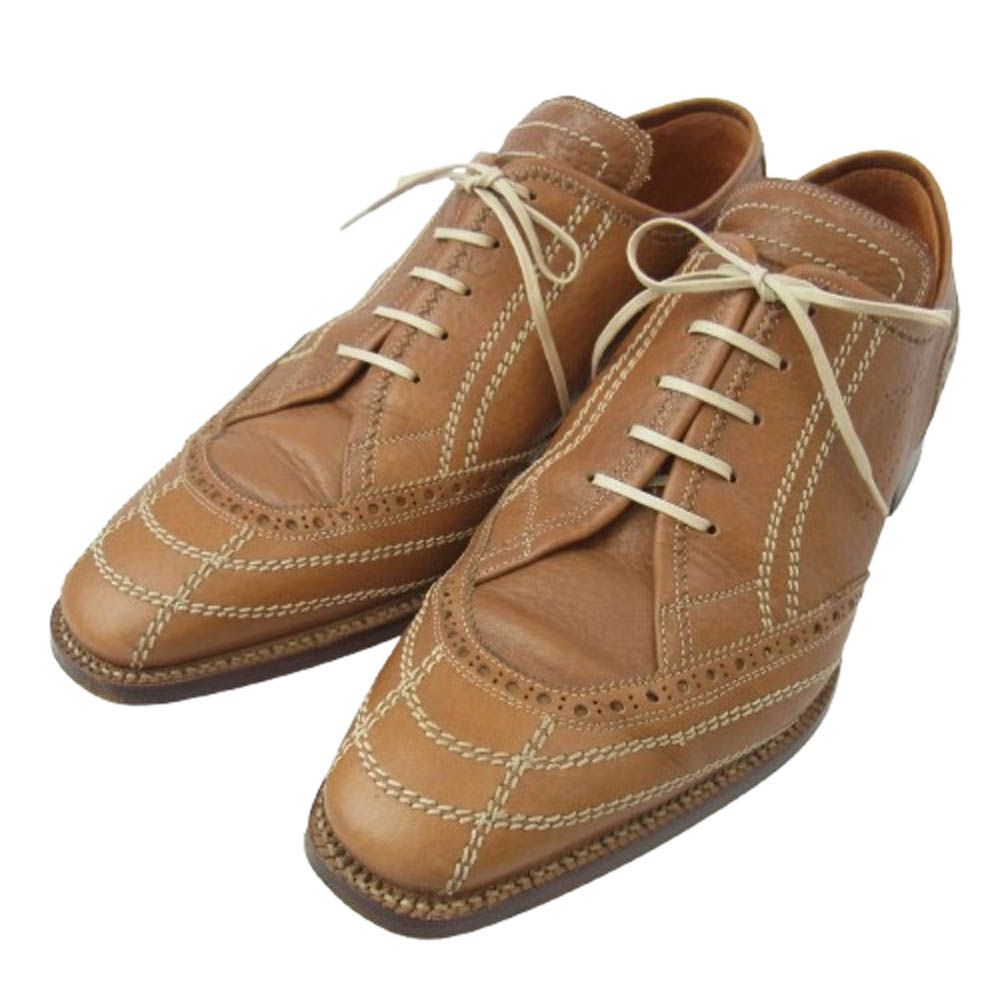 ベーメルズ Bemer s ステッチデザイン ホールカット ドレスシューズ レザーシューズ ブラウン系 40