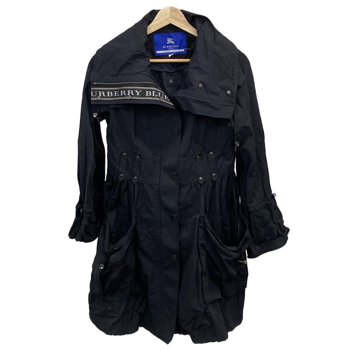 Burberry Blue Label バーバリーブルーレーベル コート サイズ38 M レディース - 黒 長袖|ジップアップ|春|秋
