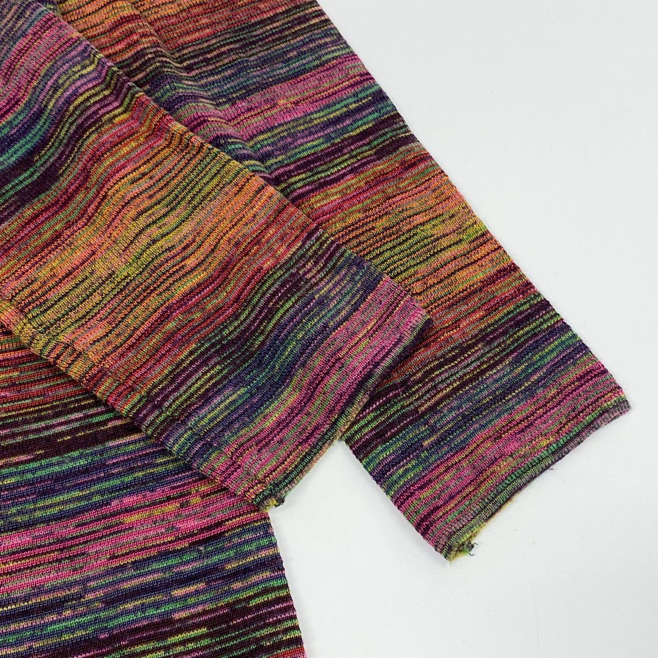 75j29 MISSONI ミッソーニ 長袖ニットワンピース ボーダー 膝丈