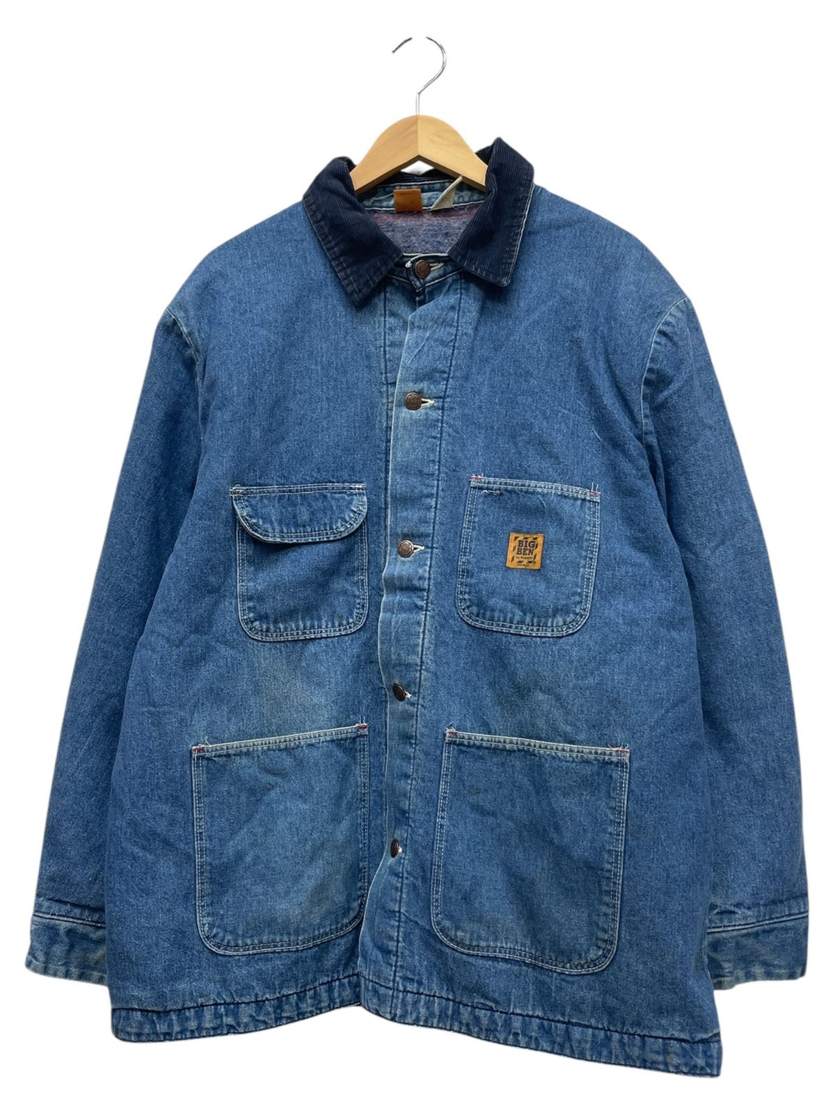 BIG BEN ビッグベン デニムカバーオール 裏ブランケット 襟コーズ 古着 70 s 5 C 99 BLC 48 メンズ 045