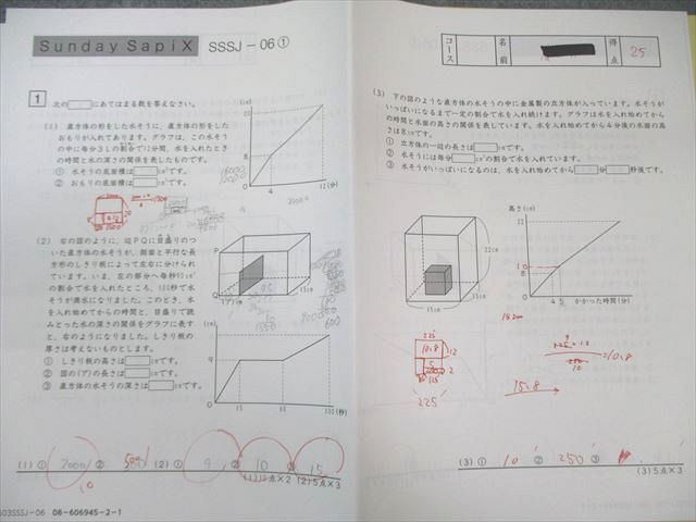 SAPIX サピックス SS特訓(SSSJｰ01～14) 算数 通年セット 【全14回分