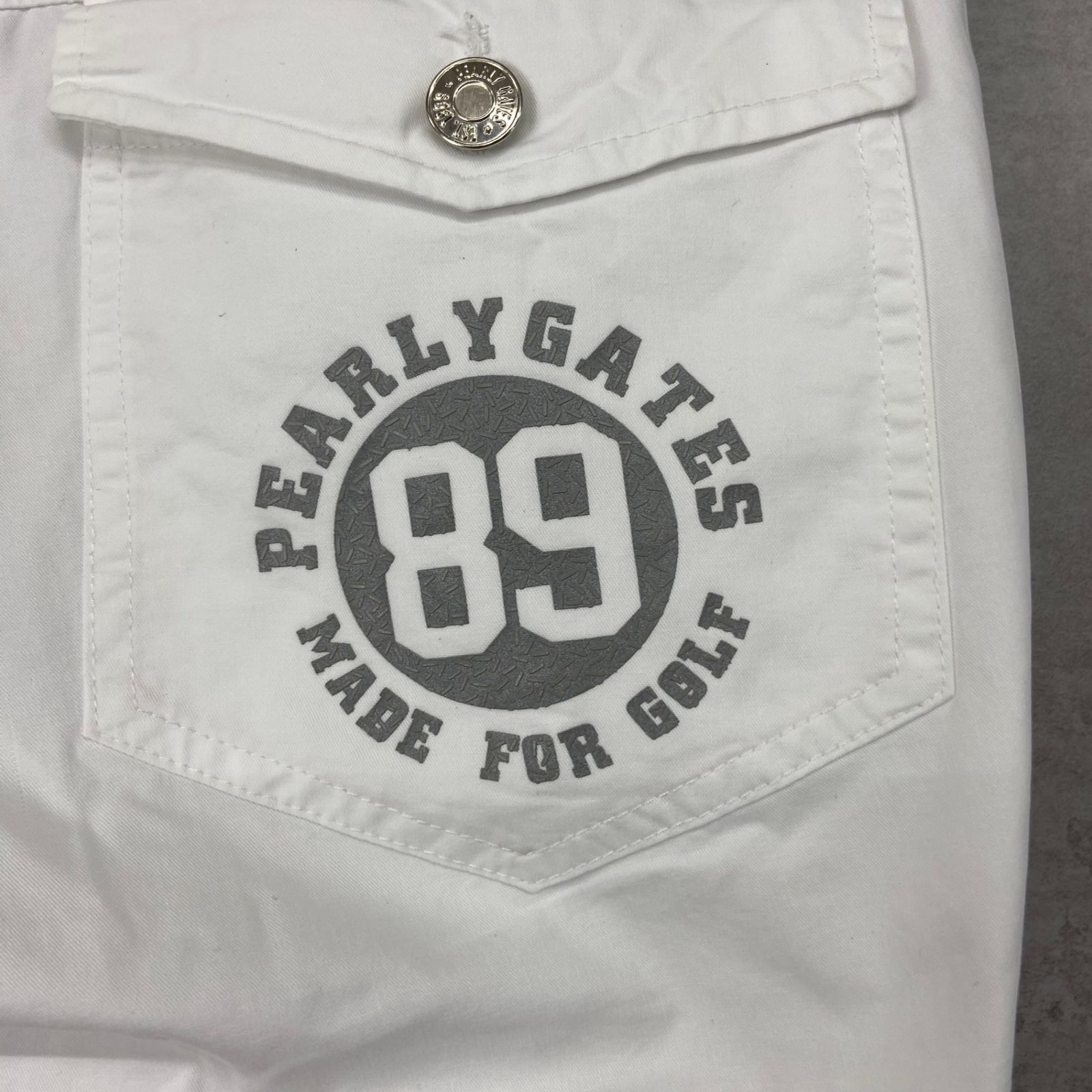 パーリーゲイツ パンツ 白 ホワイト 6 XL〜XXL相当 ストレッチ素材