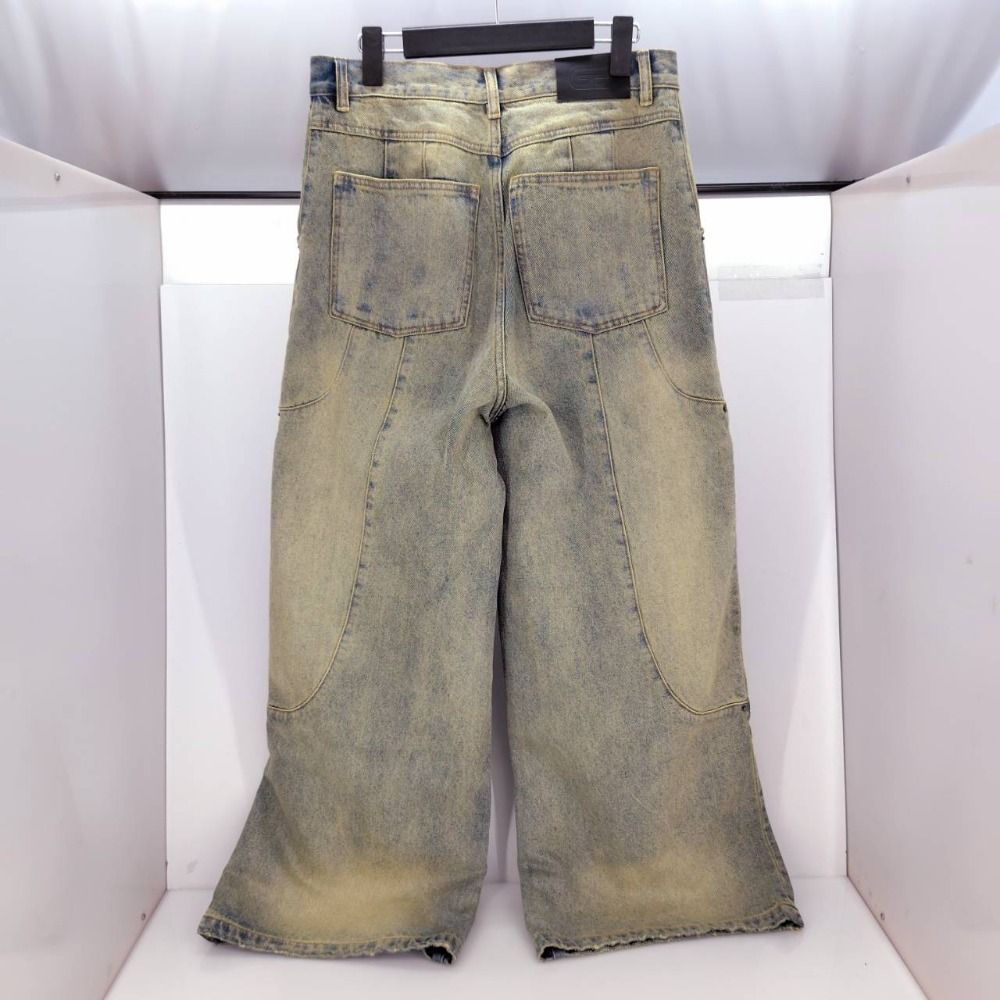 GOAT ESSENCE TUCK WIDE DENIM PANTS あおば着用 GOATESSENCE TUCK