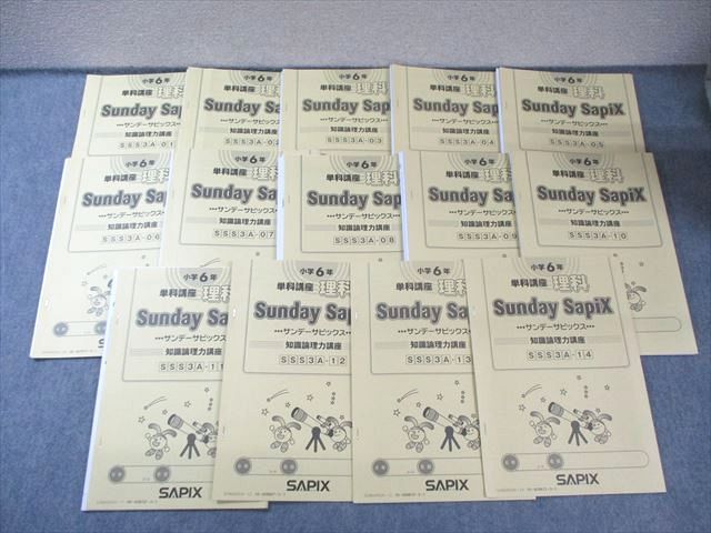 SAPIX 小6 サピックス SS特訓(SSS3Aｰ01～14) 理科 知識論理力講座 通年