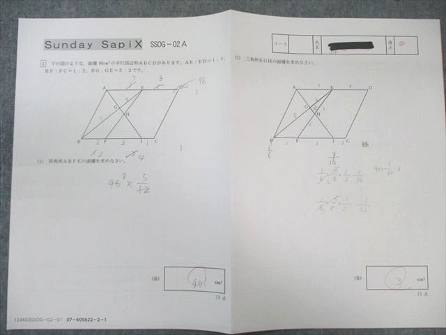 算数 サピックス SAPIX 欧友学園コース SS特訓 計13回分 小6