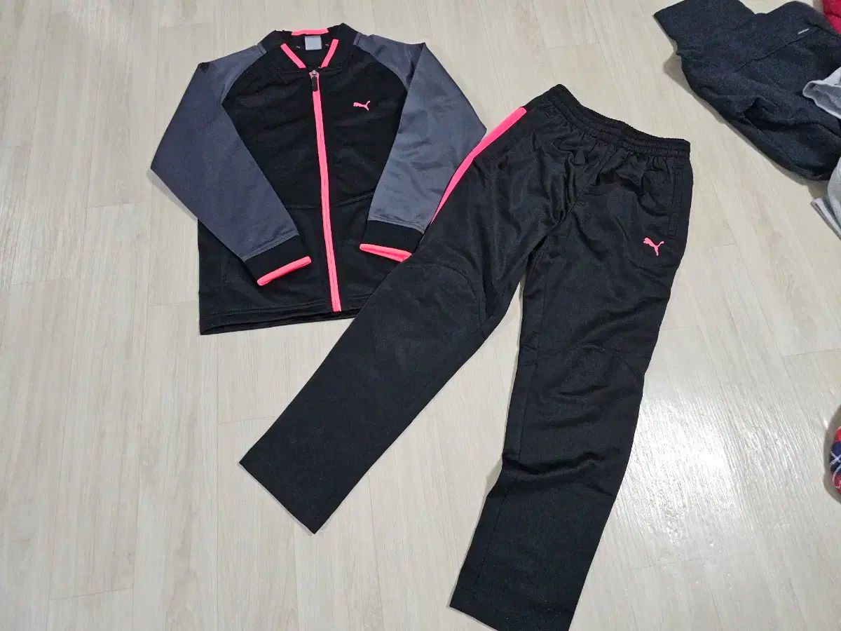 送料無料) 130 女の子 ブルー ドッグ PUMA 春 秋 冬 服 まとめ (状態 