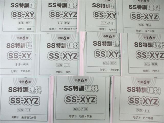 SAPIX サピックス 小6 理科 SS特訓 SS-XYZ SS-01～11 通年セット 2023 計