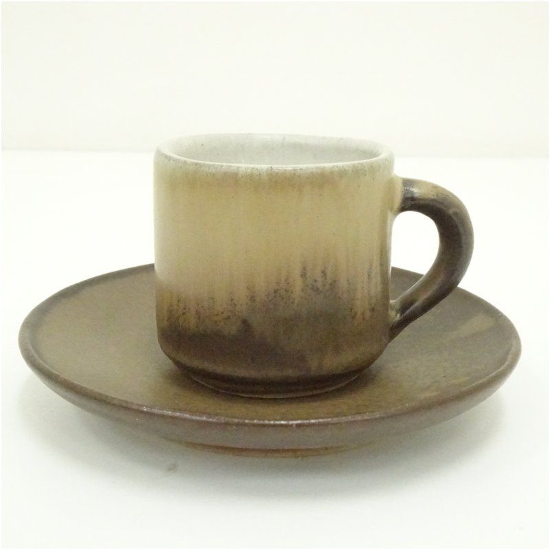 益子焼 中村文昌造 鉄釉 組珈琲6客 共箱 食器 おしゃれ かわいい レトロ アンティーク インテリア キッチン 来客 雑貨 カフェ twot