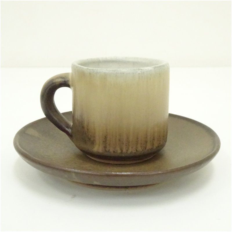 益子焼 中村文昌造 鉄釉 組珈琲6客 共箱 食器 おしゃれ かわいい レトロ アンティーク インテリア キッチン 来客 雑貨 カフェ twot WWW_SKLAD-KIRPICHA_RU